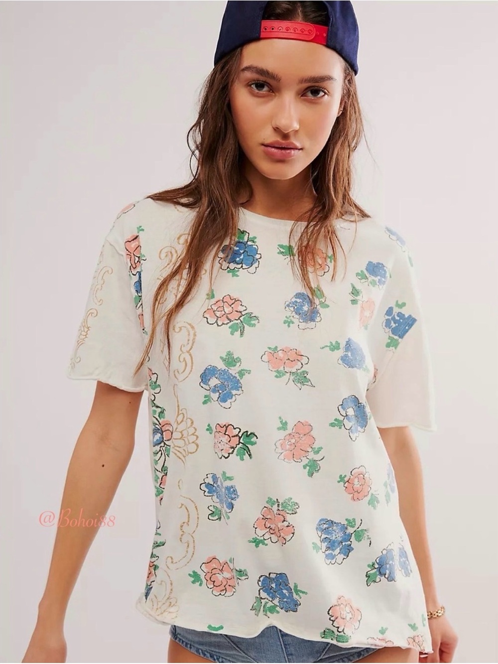 Free People We The Free Nina Boheme Printed Tee